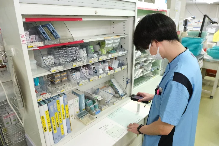 PDAを使用した調剤作業